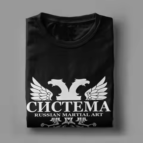 Sambo Dagestan Wrestling Russian Flag T Shirts Men's Pure Cotton Funny T-Shirt Crew Neck Tee Shirt S