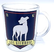 Silver Buffalo Ted Lasso A.F.C. Richmond Logo Glass Coffee Mug - 2 Sided Graphics - Novelty Gift Mug