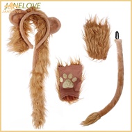 JLOVE Kids and Adults Brown Lion Headband Paws And Tail Lion Headband Costume