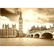 Big Ben London Bridge Landscape Art Silk Poster Print 24x36inch 0817