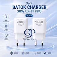 (1pc) Batok Charger 30w CX-11 Pro 2Usb 3.1A Smart Power For Smart Phone Wifi Camera/ Bluetooth Speak