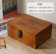 KF - 復古木盒子長方形收納盒（小號舊色鐵塔）