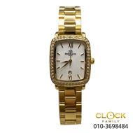 Roscani White Dial Gold Stainless Steel Band Fashion Ladies Watch BLS975T5