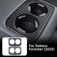 For Subaru Forester SL 6th 2025 2026 Carbon Fiber Texture Car Rear Drain Cup Decorative Frame Sticke
