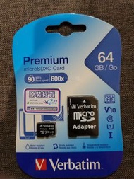 Verbatim Micro SD Card with Micro SD Card Adapter 64GB 記憶卡