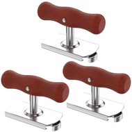3 Pcs Jar Opener 86×64×42 mm Stainless Steel Bottle Opener with Wood Handle Adjustable Lid Opener Po
