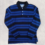 POLO SHIRT LONG SLEEVE BY BROOKS BROTHERS STRIPE SECOND ORIGINAL
