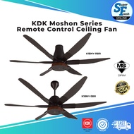 KDK K18NY 70" MOSHON RC CEILING FAN (DARK BROWN) SHORT PIPE AND LONG PIPE