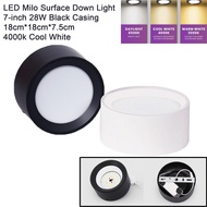 3H Lampu Siling Downlight Milo LED E27 4 Inci/6 Inci [12W/20W/28W] [Surface] Bulat Casing