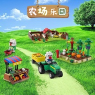 Moc Domestic Small Particle Farm Ranch Combination Children Gift Building Blocks Men Women Scenes Farmland Landscape Toys