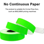 1 Tube 10 Rolls 10 Digits Double Row Label for Handheld Mx-6600 MX6600 Label Machine Price Tag Green