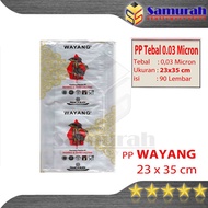 Pp Wayang Plastic Width 23x35 - 23x40 - 23x45 03 Micron/0.03 mic/Clear Plastic Width 23x35 - 23x40 - 23x45 cm Plastic Cake Market Snack Clothes Bag