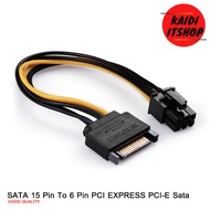 สายแปลง SATA 15 Pin To 6 Pin PCI EXPRESS PCI-E Sata For Vidio Card เป็นช่องต่อการ์ดจอ