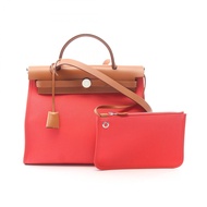 【二手】愛馬仕 HERMES 手袋 Herbag Zip PM 2WAY 玫瑰金/NATURAL帆布皮革 Herbag Zip PM 玫瑰金/NATURAL