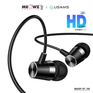 USAMS EP-42 3.5mm Hi-Res Audio In-Ear Earphone Support Audio / Phone Call for Mobile Phones