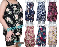 (CA3) 2XL Challis Terno Spaghetti Short Plus Size