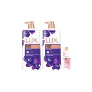 LUX 精油香氛沐浴乳媚惑幽香 1公升 (新舊包裝隨機發售) x2 & 水嫩柔膚 絲蛋白精華沐浴乳
