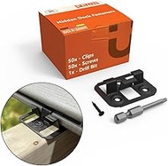 Hidden Deck Fasteners for Composite Deck Boards – 6.5mm / 0.255" Groove Height - Heavy Duty Black St