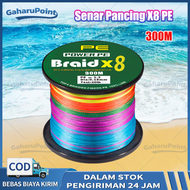 Senar PE 300M Senar Pancing Anti Kriting Dan Kuat Memancing Baris Kuat 8+ 1 Helai Dikepang Pancing M