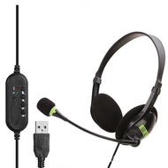 USB Headset Computer Online Class Headset Lightweight Wired Headset Headset Conference Call Micropho