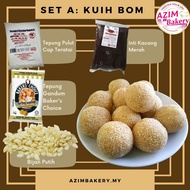 Set Kuih Bom | Set Kuih Bijan Inti Kuih Bom | Inti Coklat | Inti Kacang Merah | Combo Set Kuih Bom B