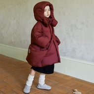 Kids Winter Jacket+Bag Fashion Down Cotton Coat Girl Hooded Long Jackets Outwear Warm Thick Fashion 