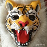 Topeng Harimau Mewah Topeng Haiwan Topeng Plastik Monyet Singa Topeng Serigala Topeng Halloween