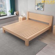 全櫸木實木床簡約1.8臥室雙人床1.5用單人榻榻米簡易床架