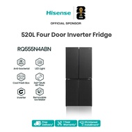 [NEW] Hisense 520L 4 Door Inverter Refrigerator Black / All Zone Active Hygiene / 360 Multi Air Flow