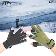 VTTO Fishing Gloves Gloves Anti-Slip 2 Fingers Cut Outdoor Camping Cycling Half Finger Sport Gloves