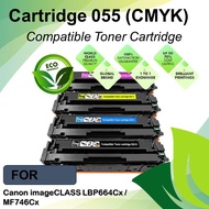 Compatible Cartridge 055 Black/Cyan/Magenta/Yellow Color Laser Toner Cartridges