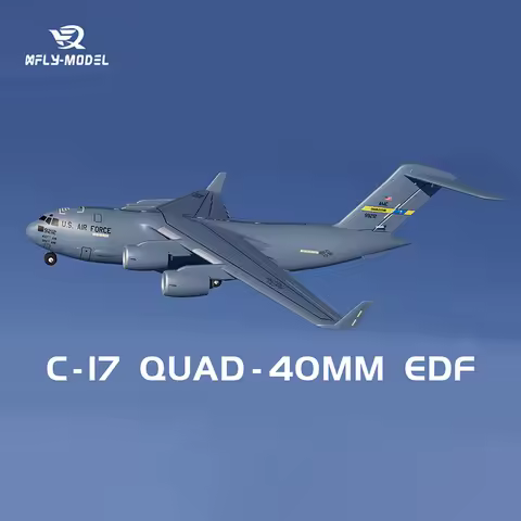 XFly C-17 Globemaster Quad 40MM EDF Jet Stunt Flight Sound Simulation Electric Model Aircraft Fixed-
