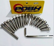 BAUT BLOK MESIN RX KING FULL SET ISI 17PCS BAUT FREE KUNCI L