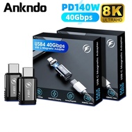 Ankndo 240W USB C Magnetic Adapter 24Pins USB PD Fast Charging Type C QC 4.0 Data Converter USBC Con