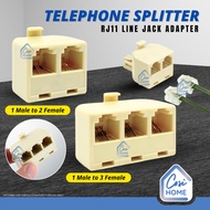 Telephone Line Jack Modular Splitter Connector RJ11 Adapter 1 Male to 2 Female 1 Male to 3 Female Mo