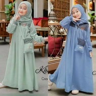 Newest Children's Gamis 2024 Girls 7 8 Years Age 9 10 12 6 Ghamis Syari Maxydress Suit Khimar Longdr