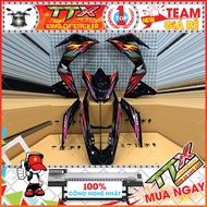 Winner V1 RS150 R Removable Stamp Fire Pattern Black Red Yellow Green 3 Layers Printed 100% Japanese