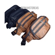 Genuine leather men's waist bag, genuine leather men's sling bag, genuine leather waist bag