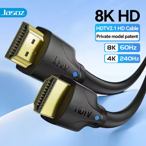 Jasoz 8K HDMI-Compatible Cable 8K@60Hz 4K@240Hz HDMI 2.1 Cable Ultra High Speed HDR eARC Dolby Visio
