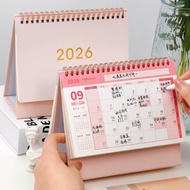 2025-2026 Desk Calendar Planner Simple Fresh Desktop Flip Calendar Korean Style Gilding Notepad Plan