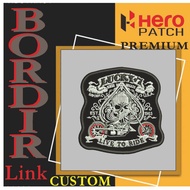 LUCKY 7 LIVE TO RIDE MOTORCYCLE PATCH EMBROIDERED LOGO/ EMBLEM | HP-173