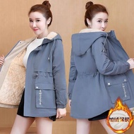 Áo Khoác Mùa Đông Cho Nữ Thêm Áo Khoác Parka Cotton Dày Bằng Nhung Áo Cotton Thường Ngày Ấm Áp Mới M