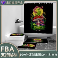 Halloween Style Shower Curtain Printed Shower Curtain Waterproof Cloth Cross-Border Direct Sales Toi