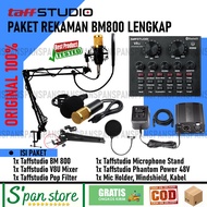 Paket Mic Kondenser BM 800 BM 8000 Lengkap Full Set Original Taffware