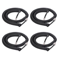 coiled wire 4 Pack 8Ft Uncoiled / 1.4Ft Coiled Landline Phone Handset Cable 4P4C Telephone Accessory