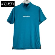 ブリーフィング BBG221M05 เสื้อยืดคอเต่าสีฟ้า สไตล์สตรีทช์ ขนาด M【มือสอง】