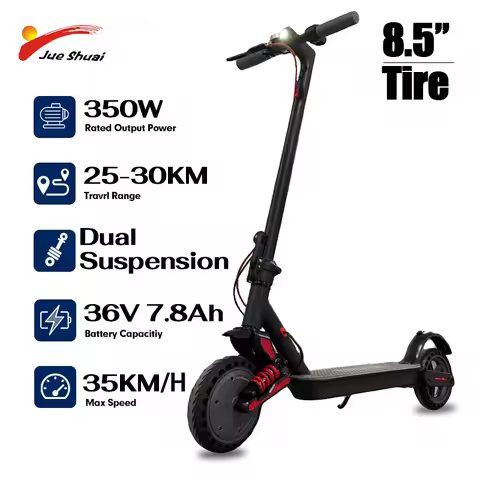 2025 New Mi-Z Electric Scooter Adults 350W 3 Gears Electric Scooter with Dual Shock Absorption Light