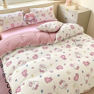 4 Trong 1 bộ đồ giường ngủ Sanrio Kuromi tấm ga trải giường Thoáng Khí Chăn Bìa cinnamoroll Pochacco