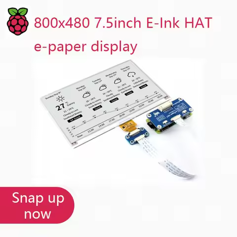 Waveshare 800x480 7.5inch E-Ink HAT e-paper display supports Raspberry Pi STM32 Two-color Ultra low 