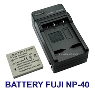 FNP-40 \ NP-40 \ NP40 แบตเตอรี่ \ แท่นชาร์จ \ แบตเตอรี่พร้อมแท่นชาร์จสำหรับกล้องฟูจิ Battery \ Charg